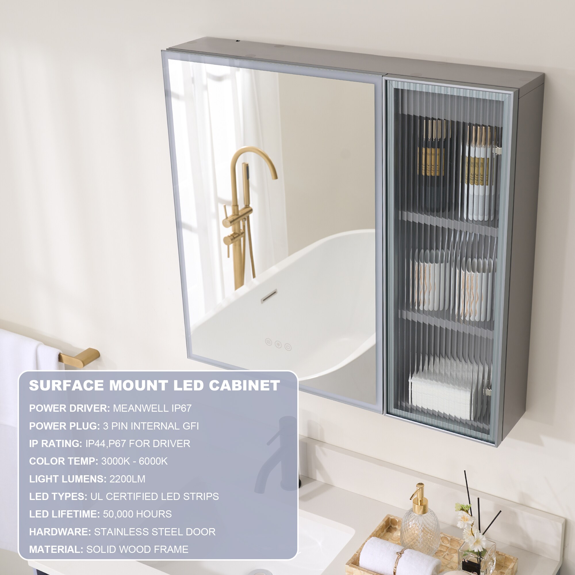 Forclover ALCV-3628DB Bathroom-Medicine-Cabinets - View #10