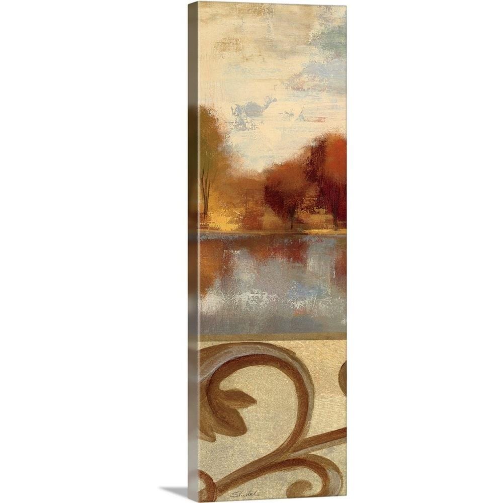 GreatBigCanvas 1051495-24-20X60 Spring Lake Panel II by Silvia 60-in H x 20-in W Abstract Print on Canvas
