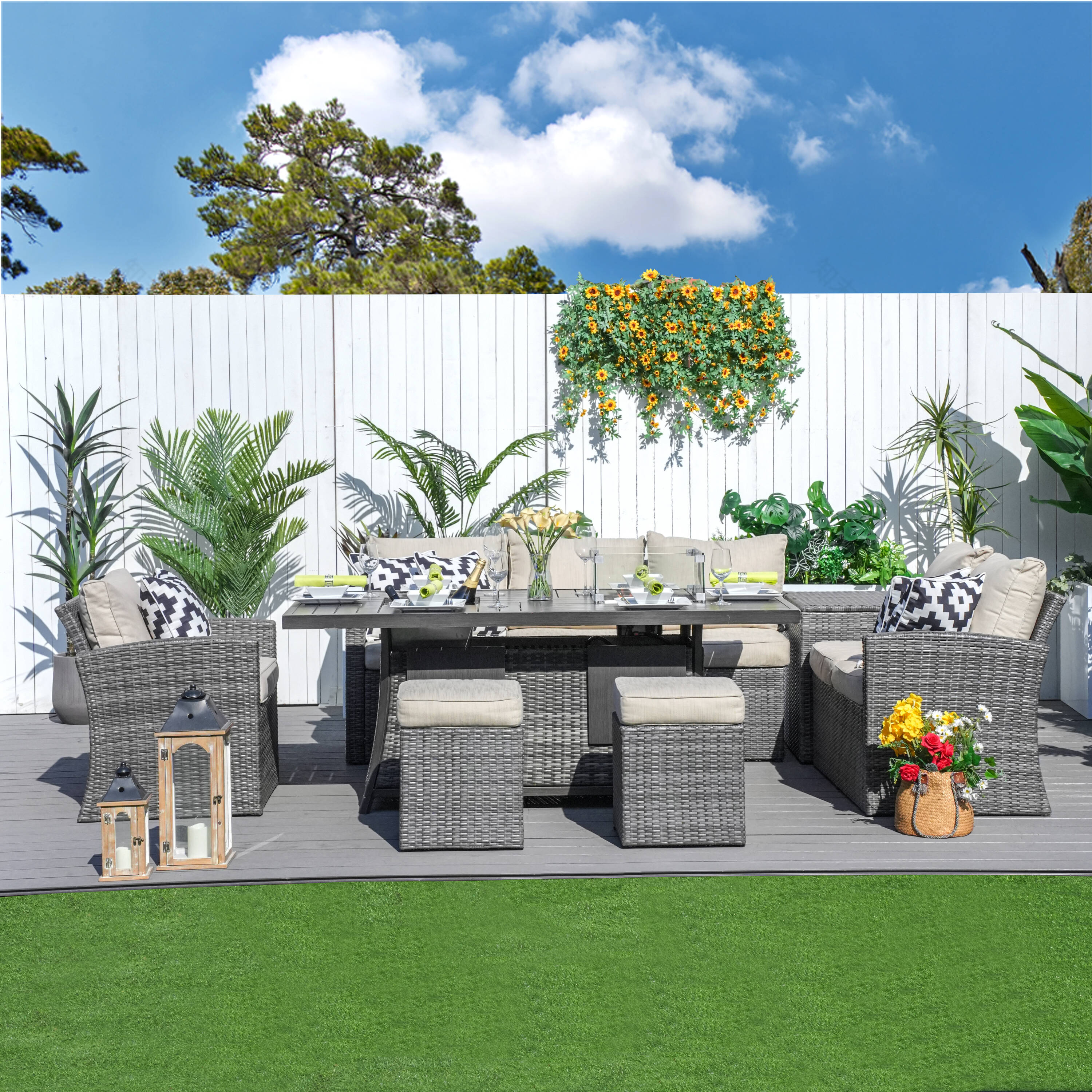 Direct Wicker DWG-1403B&06FI-GR Patio-Dining-Sets - View #4