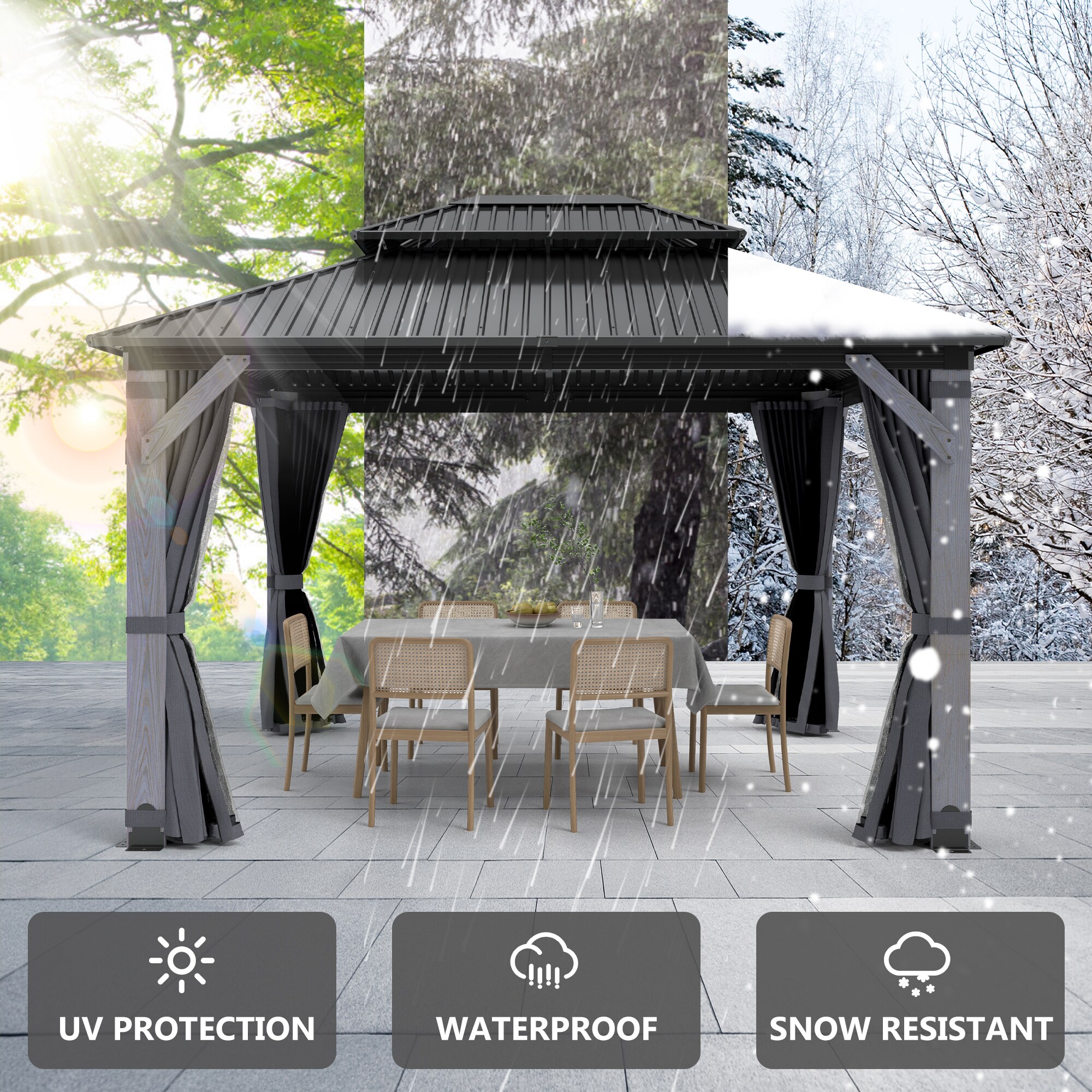 Coveronics LW-ATPSC24G053 Wood-Resin-Gazebos - View #8