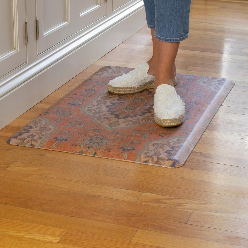 FloorPops FPA3734 2-ft x 3-ft Orange PVC Rectangular Indoor Decorative Novelty Anti-fatigue mat