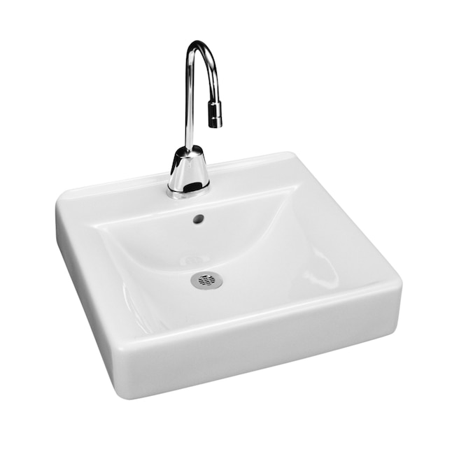 KOHLER Soho Wall-Mount Vitreous China Bathroom Sink in White with Overflow Drain KOHLER Soho Wall-Mount Vitreous China Bathroom Sink in White with Overflow Drain