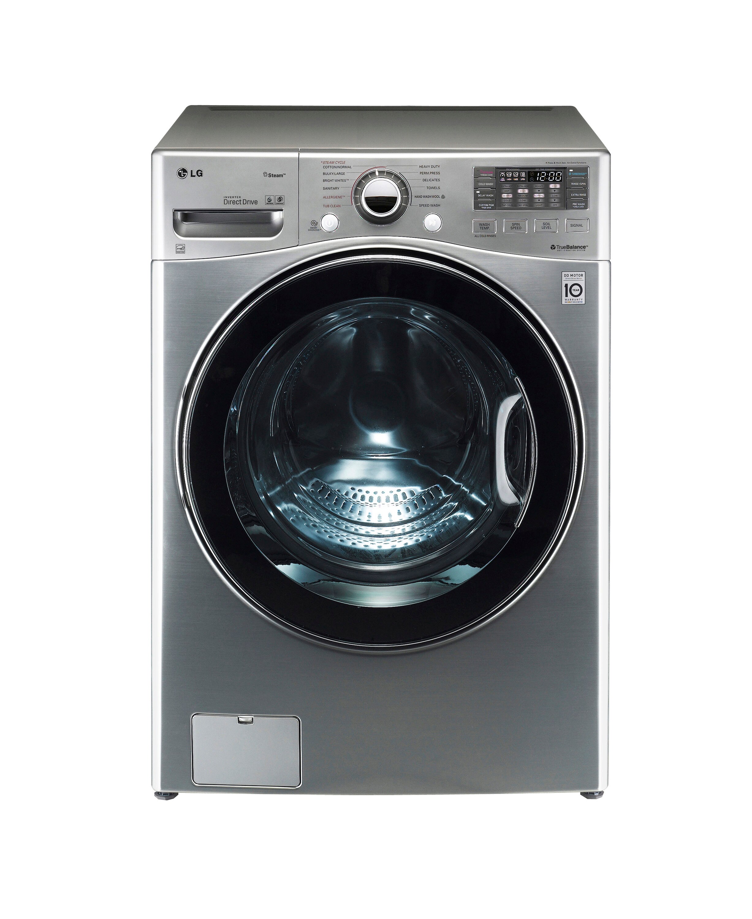 LG 4cu ft High Efficiency Stackable Steam Cycle FrontLoad Washer