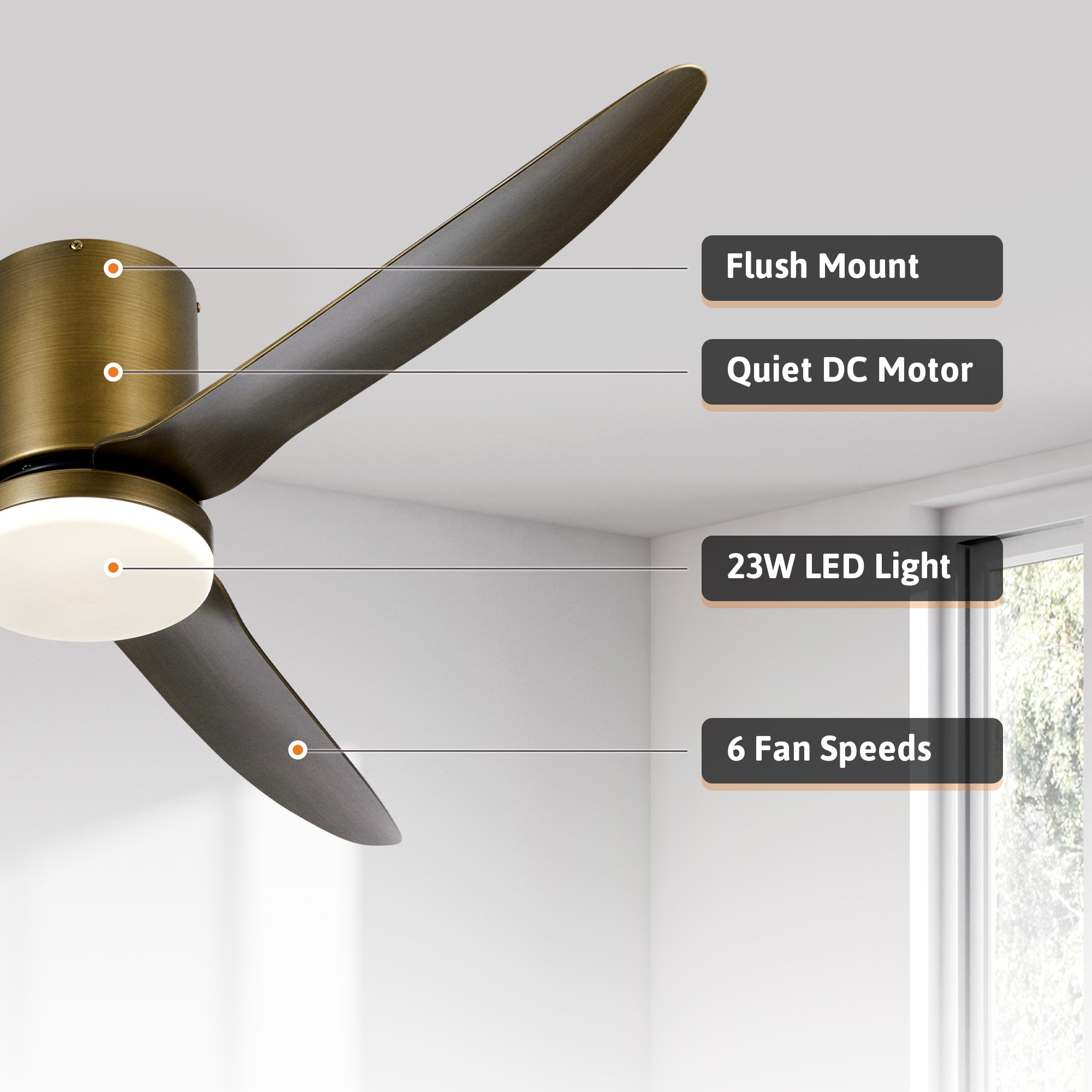 CO-Z CFN-1301-BZ Ceiling-Fans - View #3