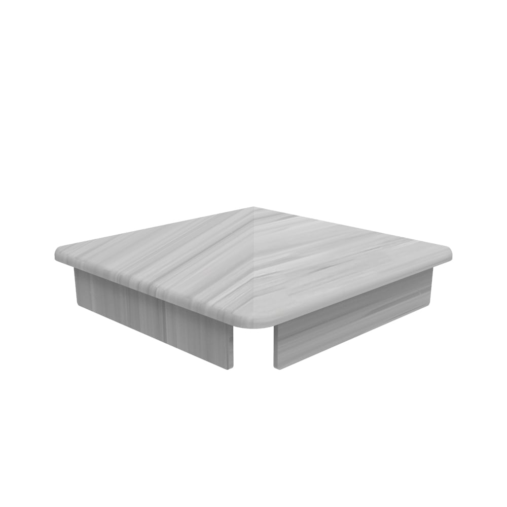 Freedom 73042812 5.0-in W x 5.0-in L Woodgrain Gray Vinyl fence Post cap - Fits Common Post Measurement: 5-in x 5-in
