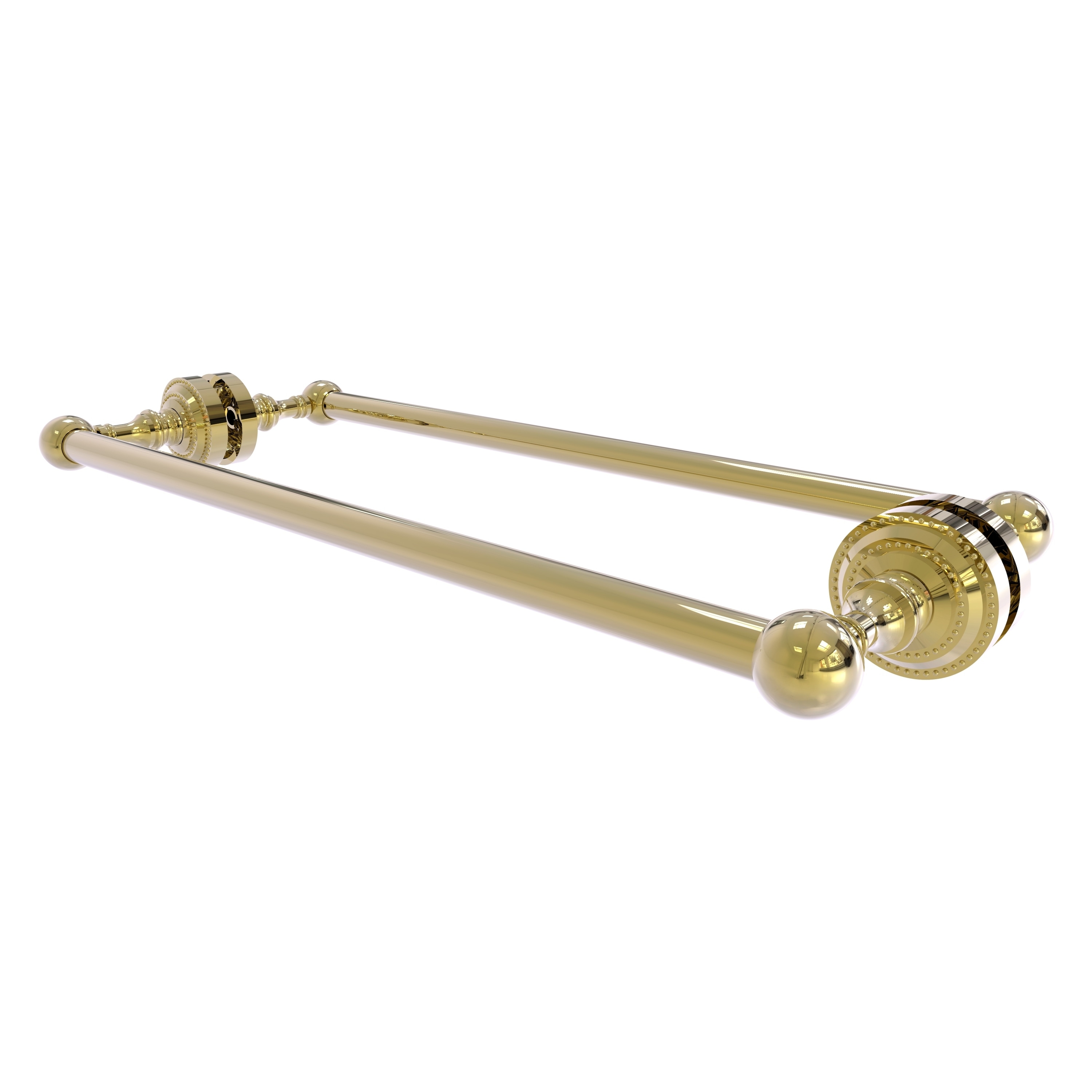 Allied Brass DT-41-BB-18-UNL Dottingham 18-in double Unlacquered Brass Wall mount Double Towel Bar