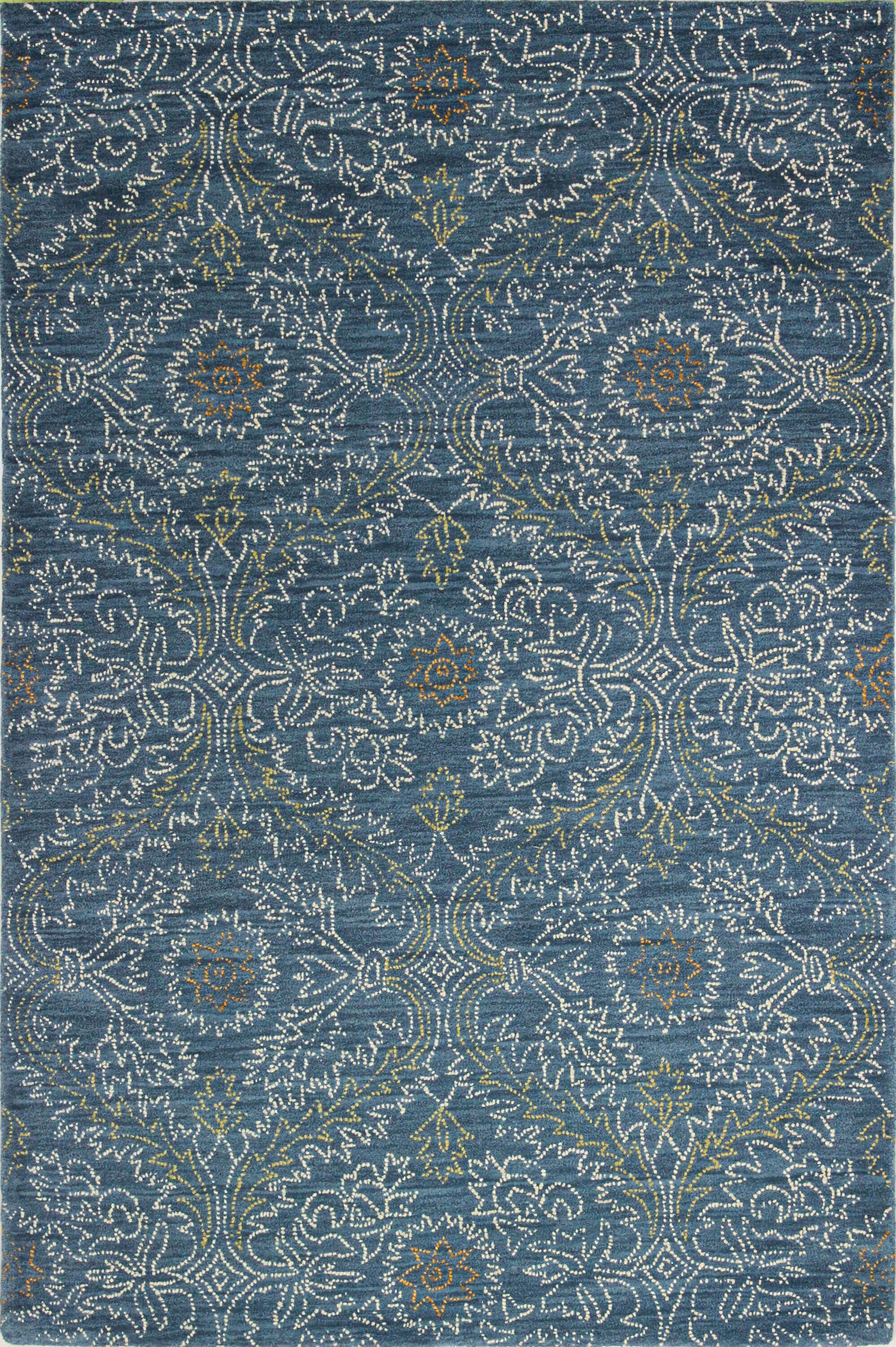 Bashian 649652299402 9 X 12 (ft) Wool Azure Indoor Geometric Moroccan Area Rug