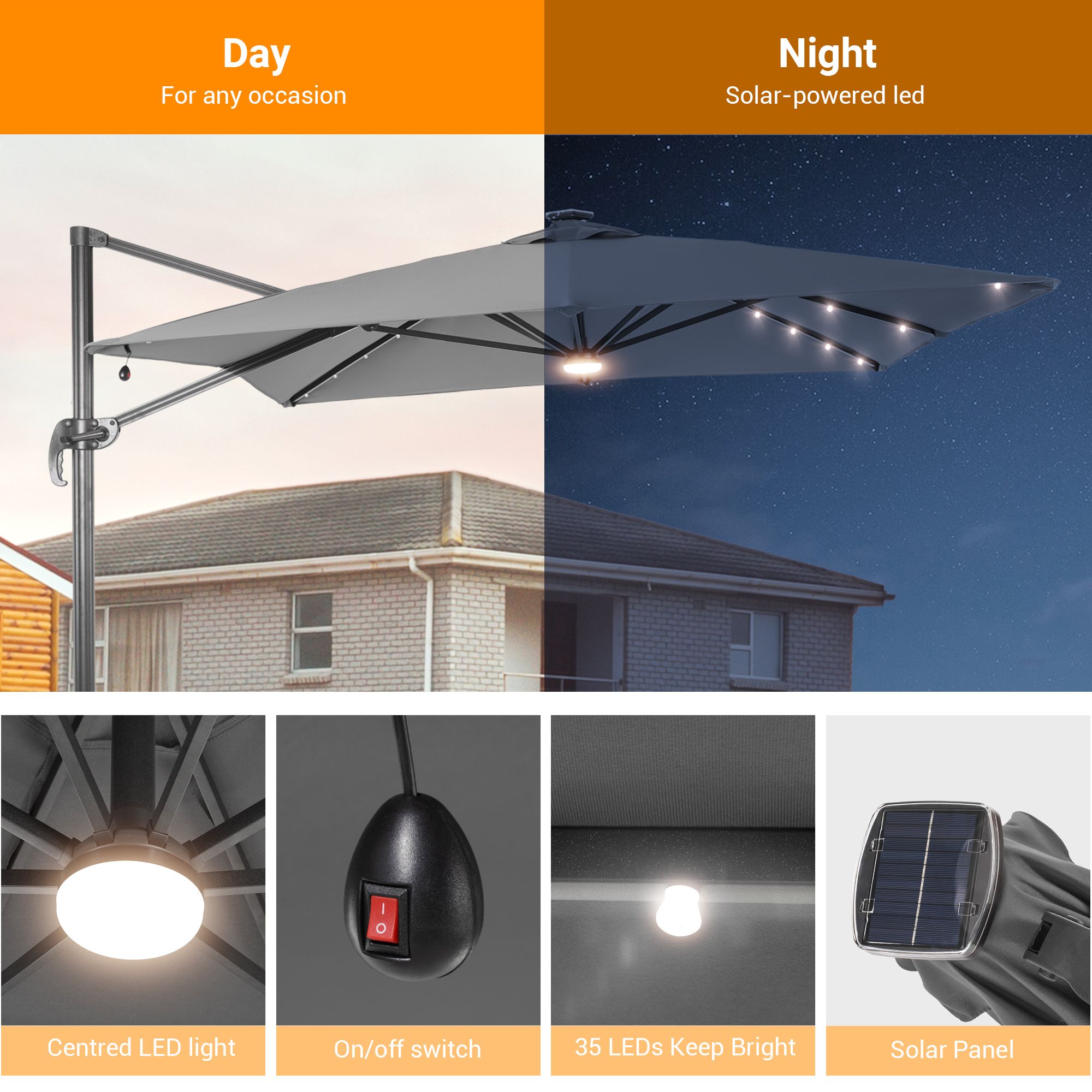 Sonkuki SD-MN108GY-LED Umbrellas-2 - View #6