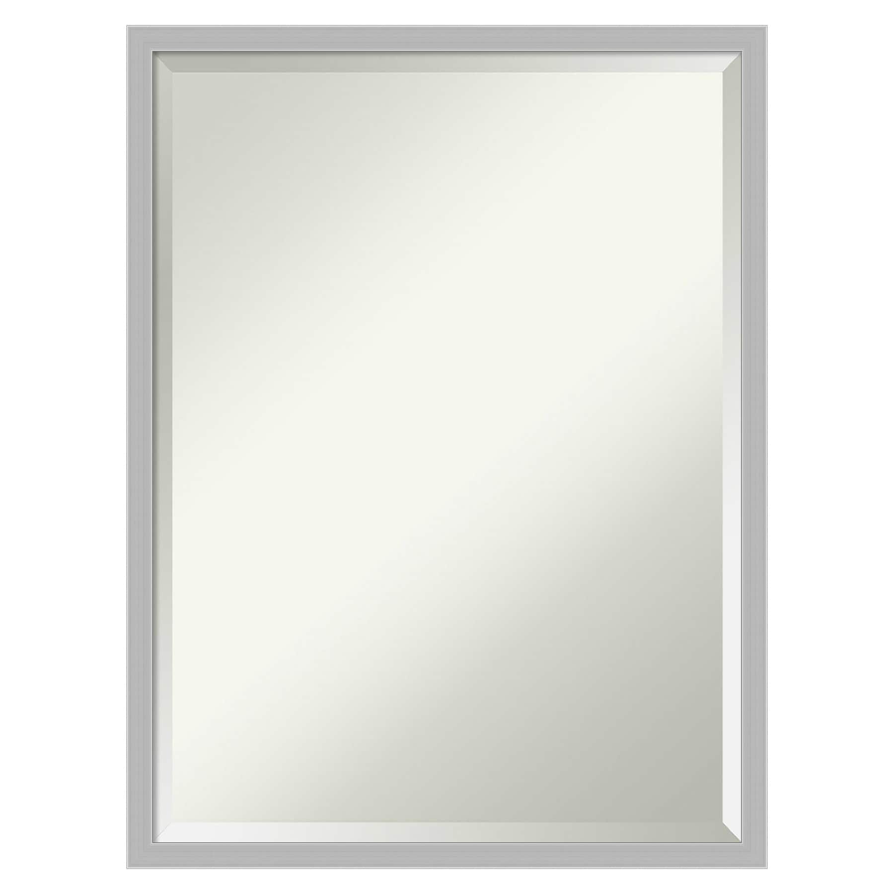 Amanti Art A17005480126 Hera Chrome 19-Inches W x 25-Inches H Rectangle Hera Chrome Framed Wall Mirror
