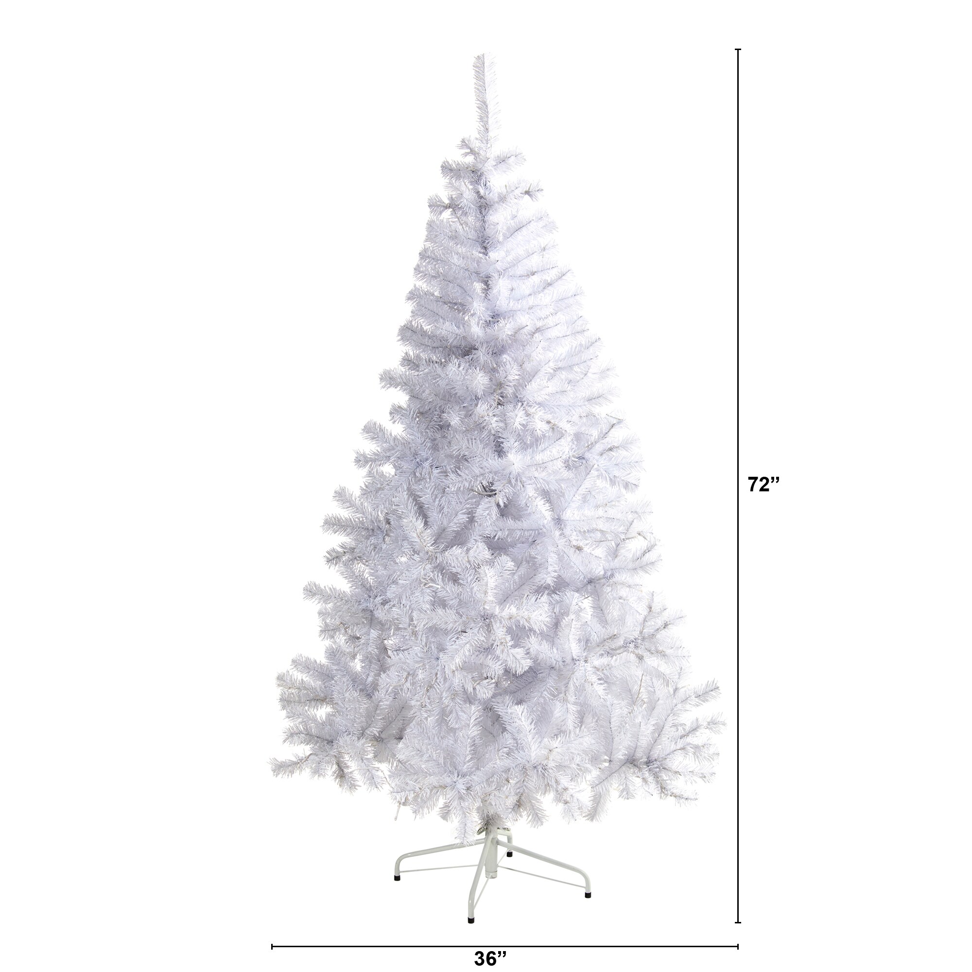 Nearly Natural 6-ft Pine Pre-lit Traditional White Artificial Christmas  Tree with LED Lights in the Artificial Christmas Trees department at  