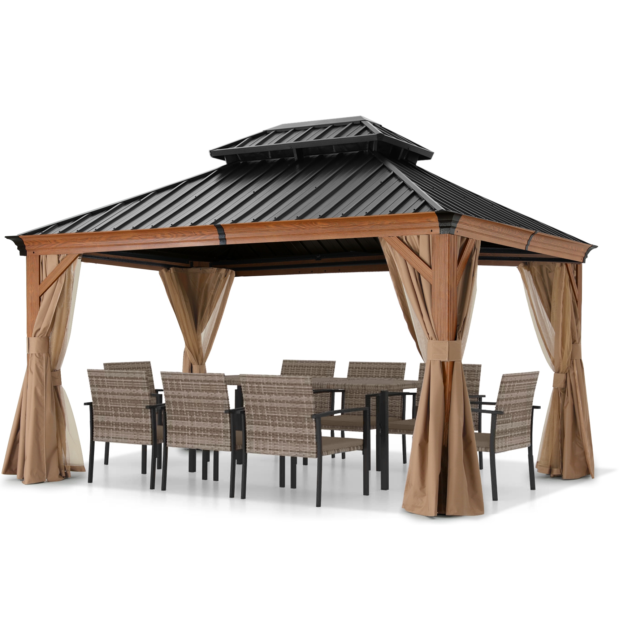 ABCCANOPY DR1216WC Wood-Resin-Gazebos - View #2