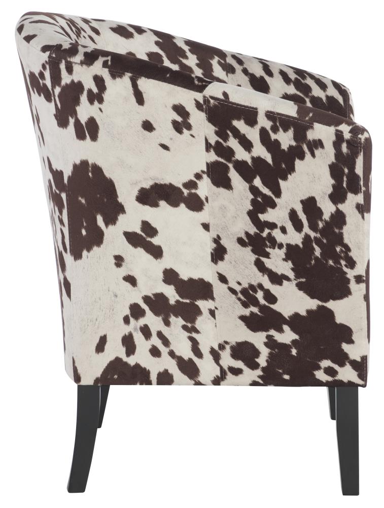 Linon Simon Casual Cow Print Vinyl Club Chair in the Chairs department at