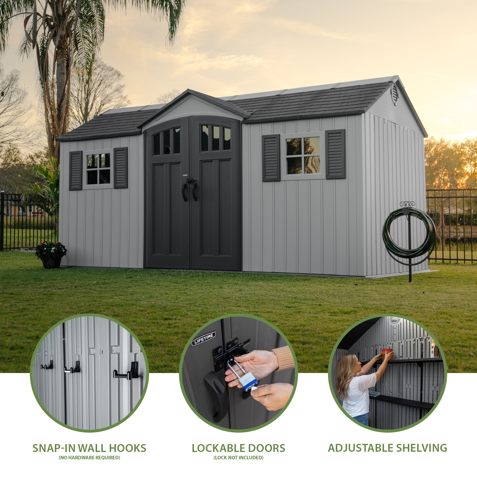 LIFETIME PRODUCTS 60410 Vinyl-Resin-Storage-Buildings - View #4