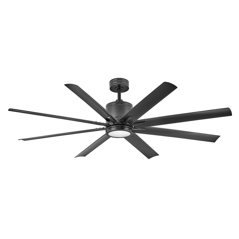 Fanimation TriAire Custom 52-in Black Color-changing Integrated LED Indoor/Outdoor Smart Propeller Ceiling Fan with Light and Remote (3-Blade) FPD8514BLW-52BLW-LK Sansujyuku sansujyuku.com