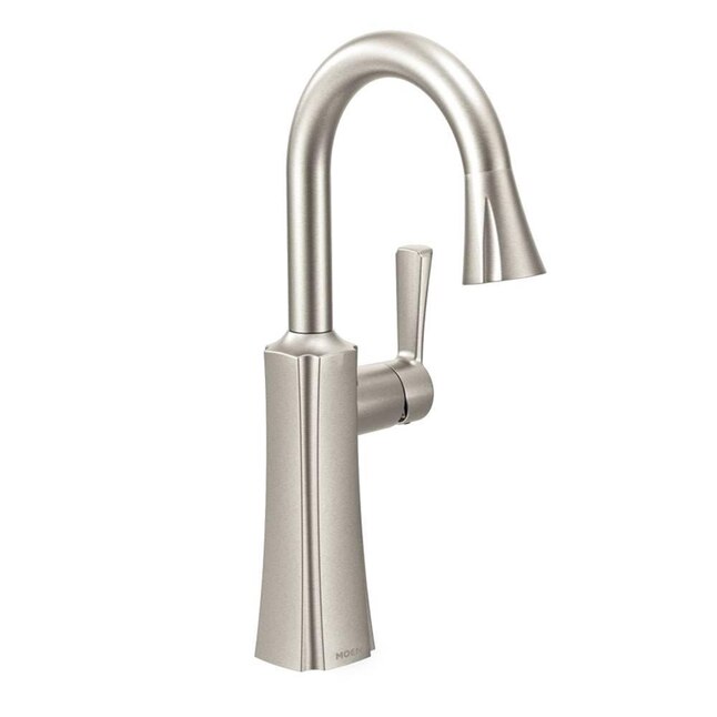 Moen Etch Spot Resist Stainless 1-Handle Deck-Mount Pull-Down Handle Kitchen Faucet Moen Etch Spot Resist Stainless 1-Handle Deck-Mount Pull-Down Handle Kitchen Faucet