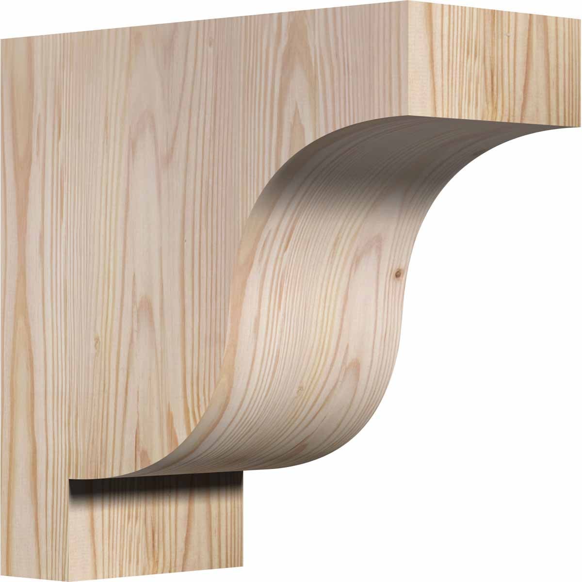 Ekena Millwork COR06X12X12NEW00SDF 5.5-in x 12-in x 12-in Newport Unfinished Douglas fir Wood Paintable/Stainable Corbel