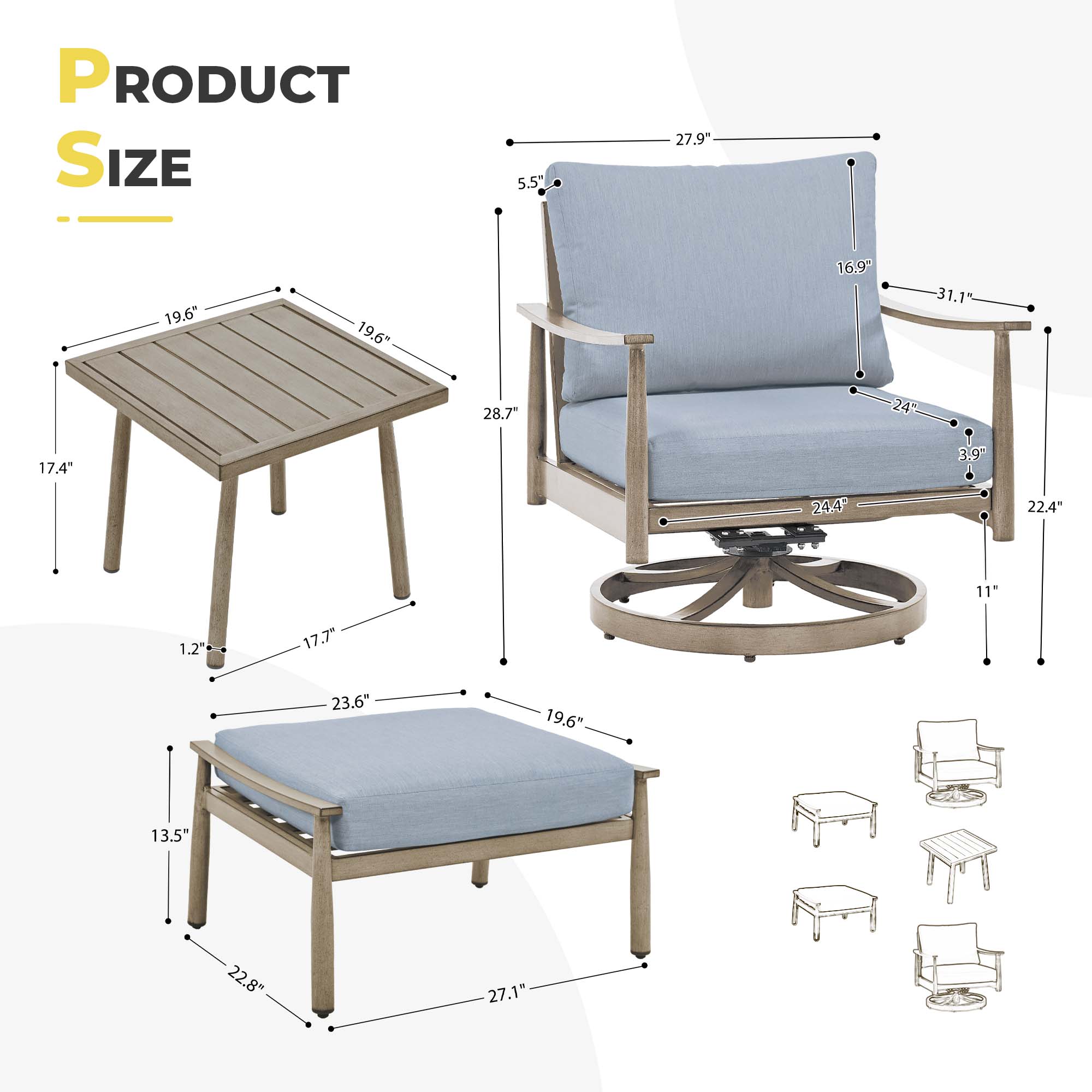  EL-SF5-ZL-B2-WL3 Patio-Conversation-Sets - View #5