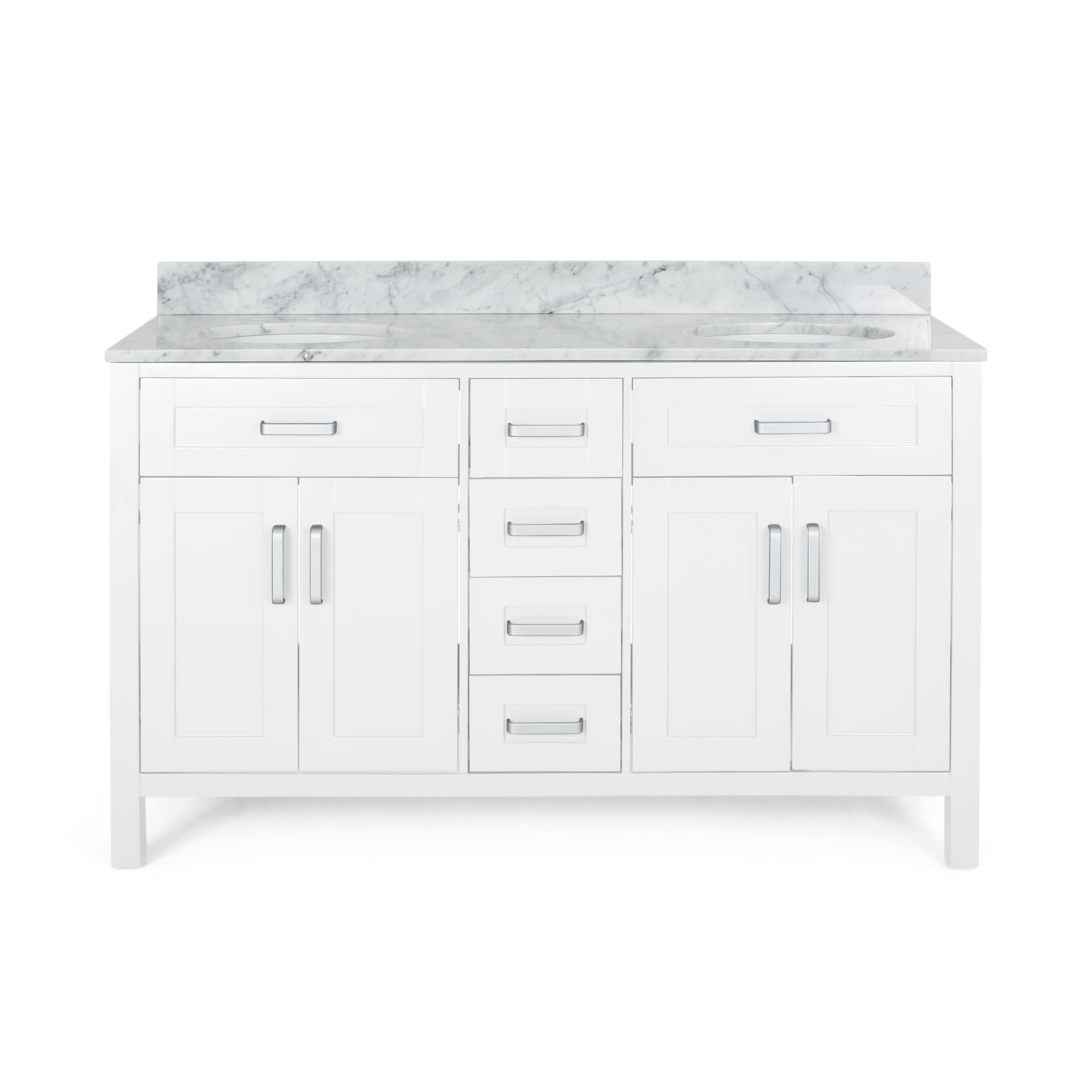 Best Selling Home Decor Greeley 60-in White Undermount Double Sink ...