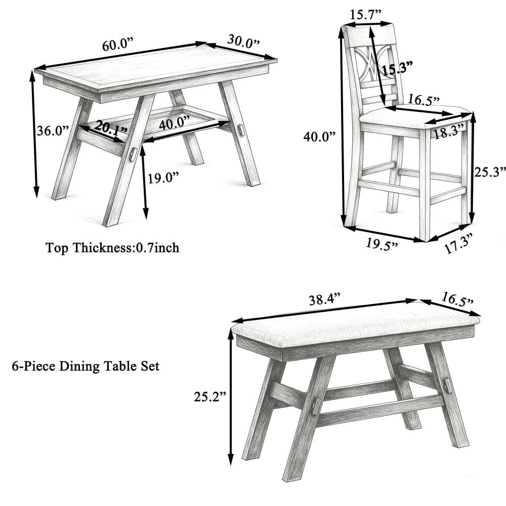 Coolbibila LANE-ROOM-WALNUT Dining-Sets - View #3