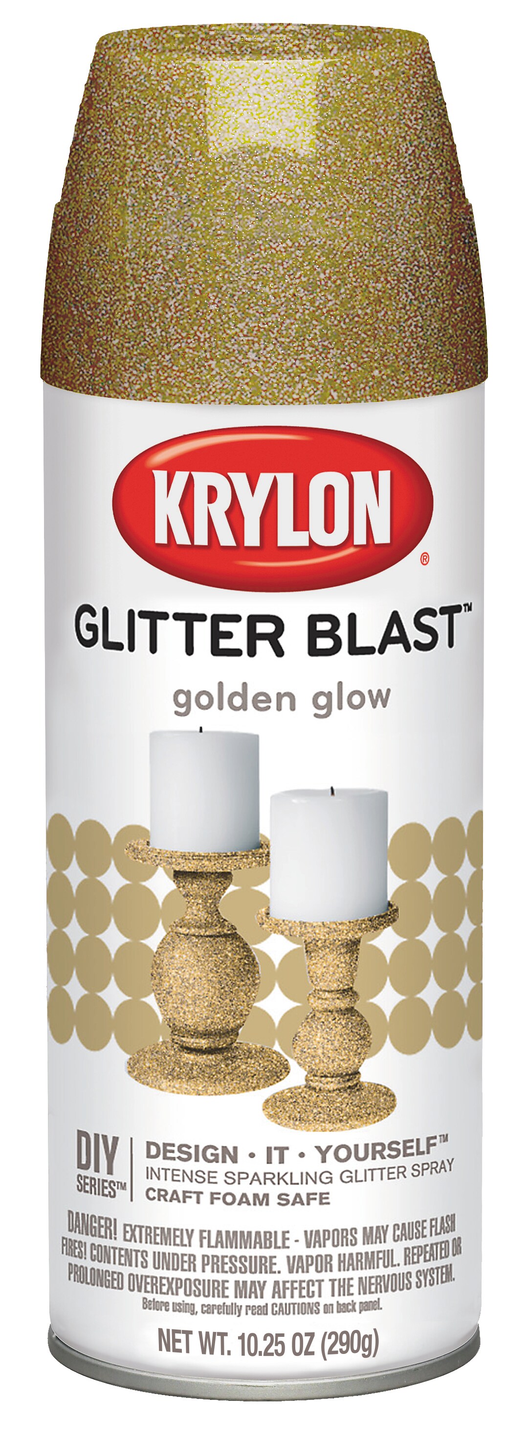 Krylon Glitter Blast Gloss Golden Glow Glitter Spray Paint (NET WT