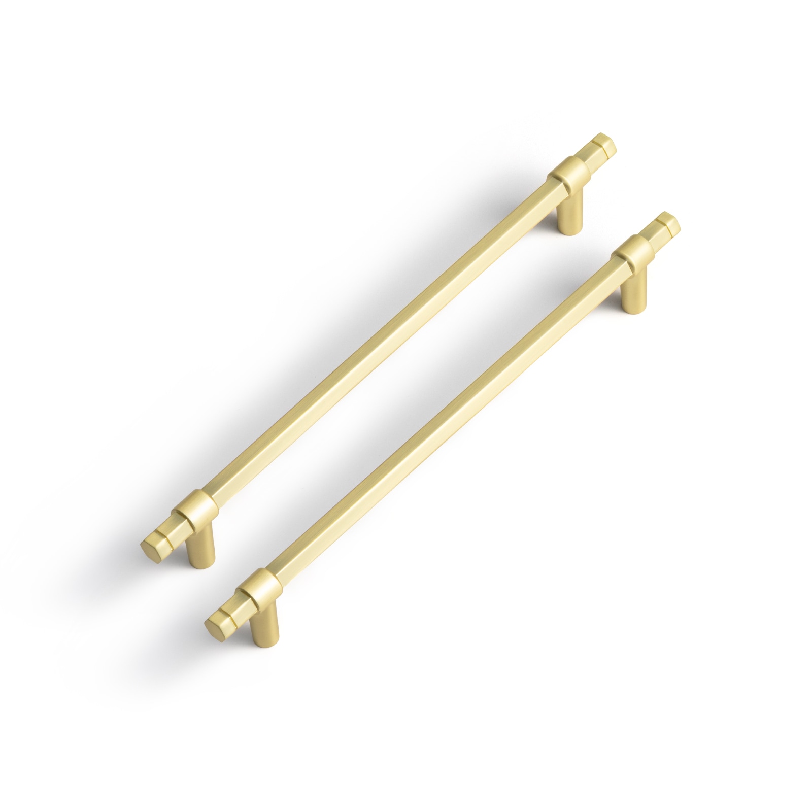 Miaokesen 9598TLS-192 7-9/16-in , 192mm Center to Center Light Brushed Brass Cylindrical Handle 6 -Pack