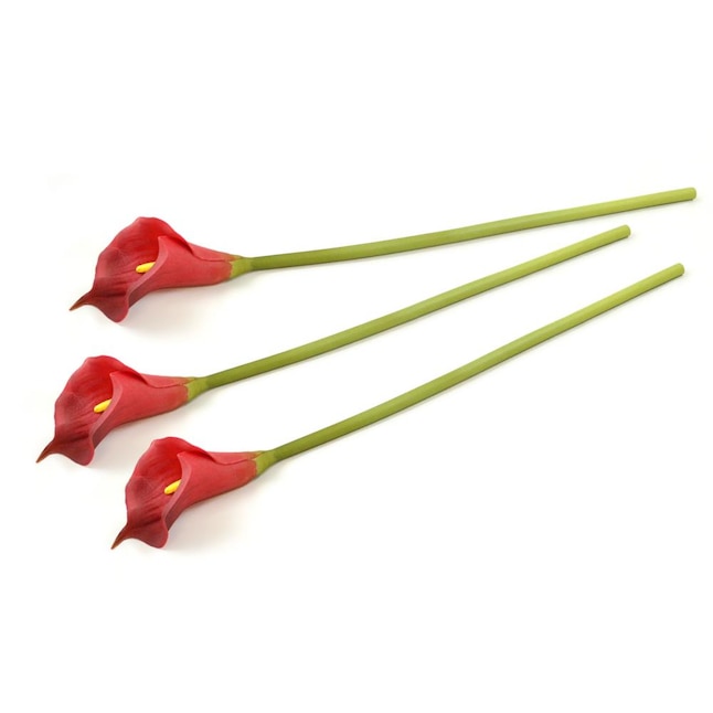 DII 2-in Red Indoor/Outdoor Artificial Silk Flower Artificial Flower in ...