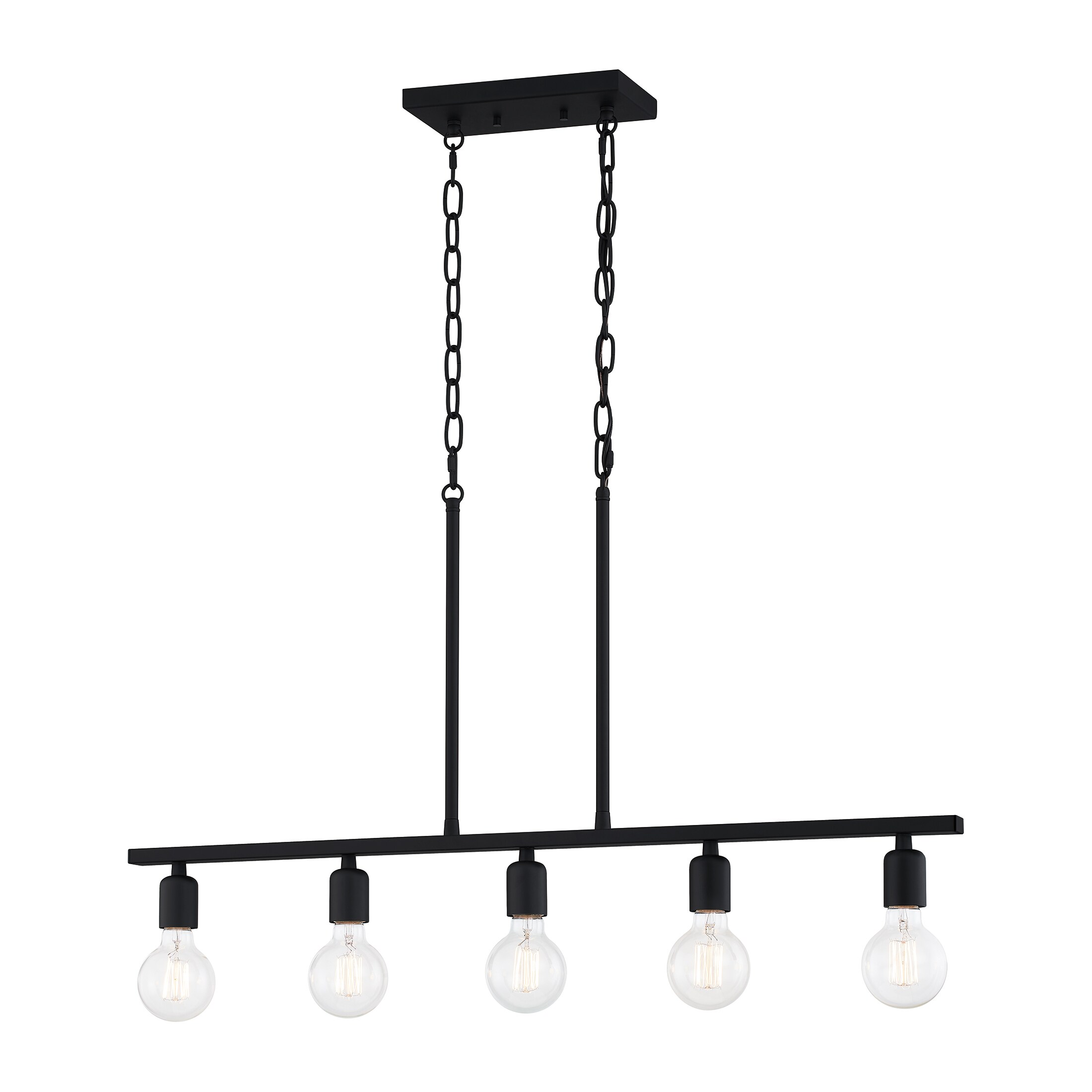 Quoizel Pendle Brooke 5-Light Matte Black Modern/Contemporary Damp ...