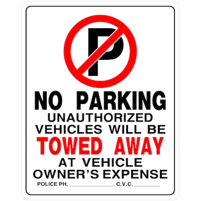 PRIVATE NO PARKING Prohibited Garage Sign 5,9" Sticker 