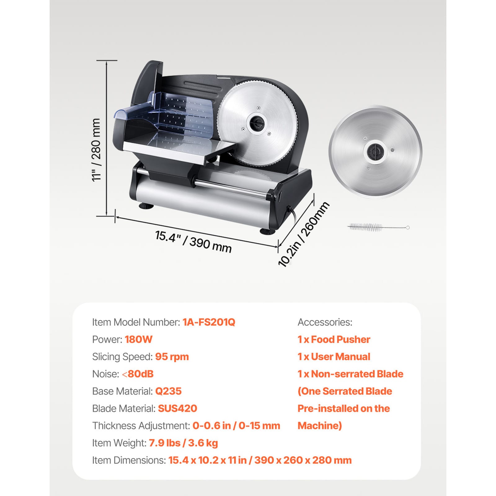 VEVOR SCDRQPJ180WS07476V1 Food-Slicers - View #7
