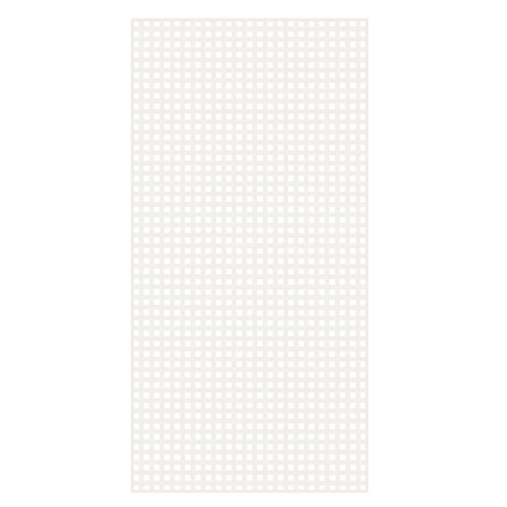 Freedom 73004051 48-in x 8-ft White Square Vinyl Lattice