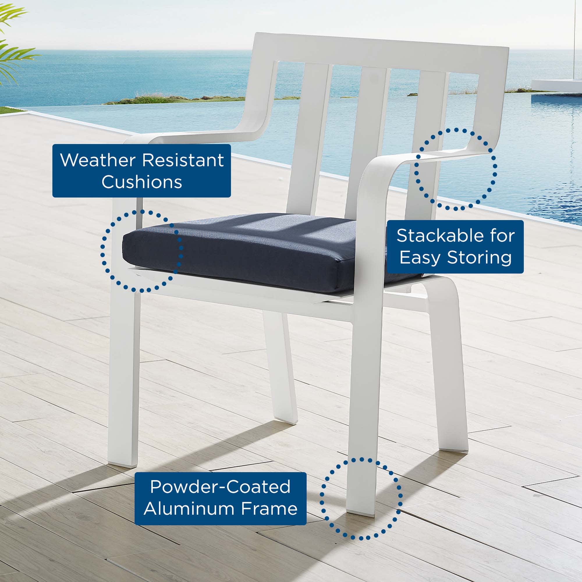 Modway EEI-3571-WHI-NAV Patio-Chairs - View #2