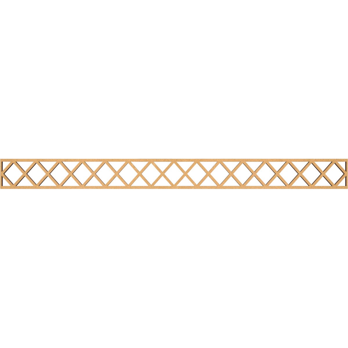 Ekena Millwork MLDB04X46WOLMF Wolford Fretwork Flat Trim 4-in x 3.87-ft Brown Unfinished 2157643 Pierced Wall Panel Moulding