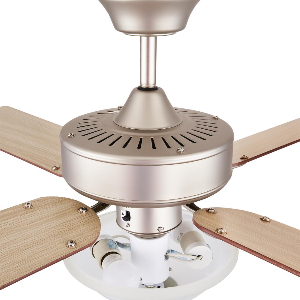 Concord Heritage Square 42-in Satin Nickel Indoor Ceiling Fan with 