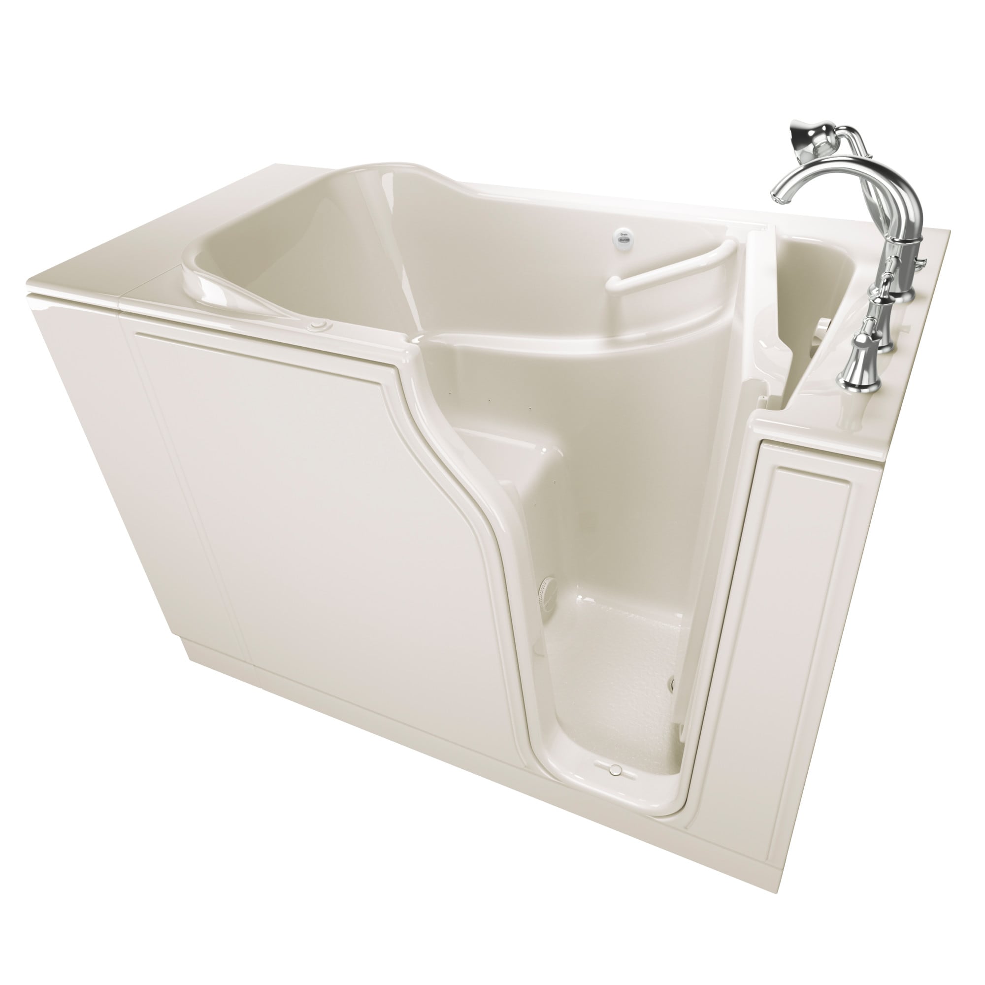 American Standard 3052.309.ARL 29.75-Inches x 51.5-Inches Linen Fiberglass Rectangular Walk-in Air bath with Faucet Hand Shower Drain ( Right Drain )