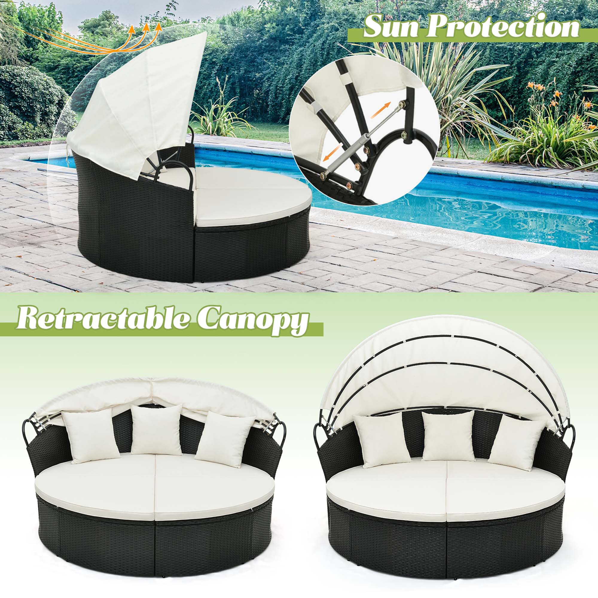 Costway LWS00064 Patio-Sofas-Daybeds - View #3