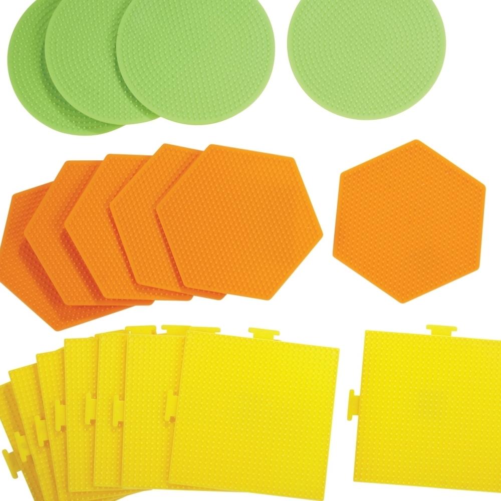Perler SSPC95920  1500706 Large Pegboard Set, Assorted Color- Set of 18