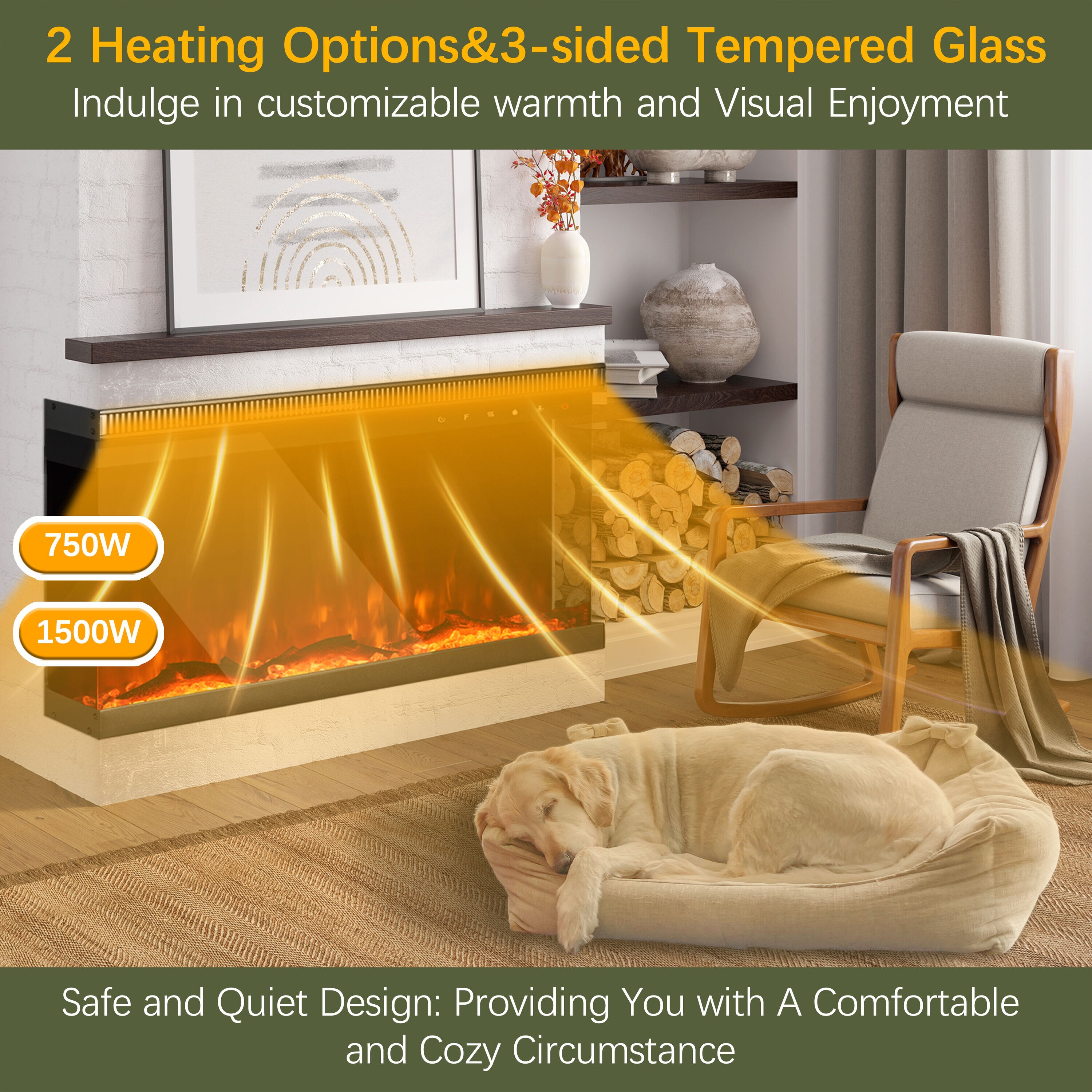 LUXEYARD DS-X-226-FIREOL30 Electric-Fireplaces - View #3
