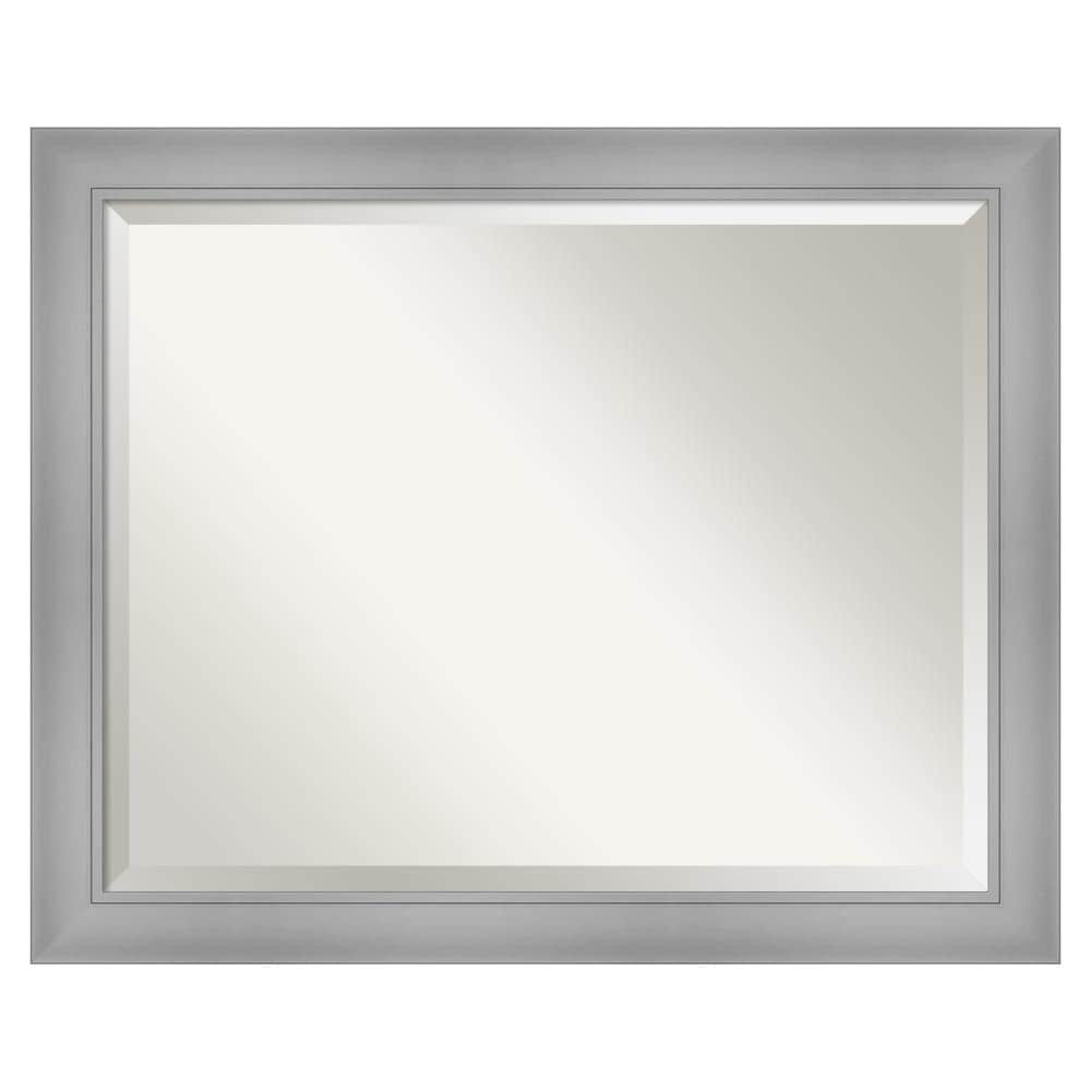 Amanti Art DSW4960930 Flair 32-Inches x 26-Inches Framed Rectangle Bathroom Vanity Mirror ( Silver )