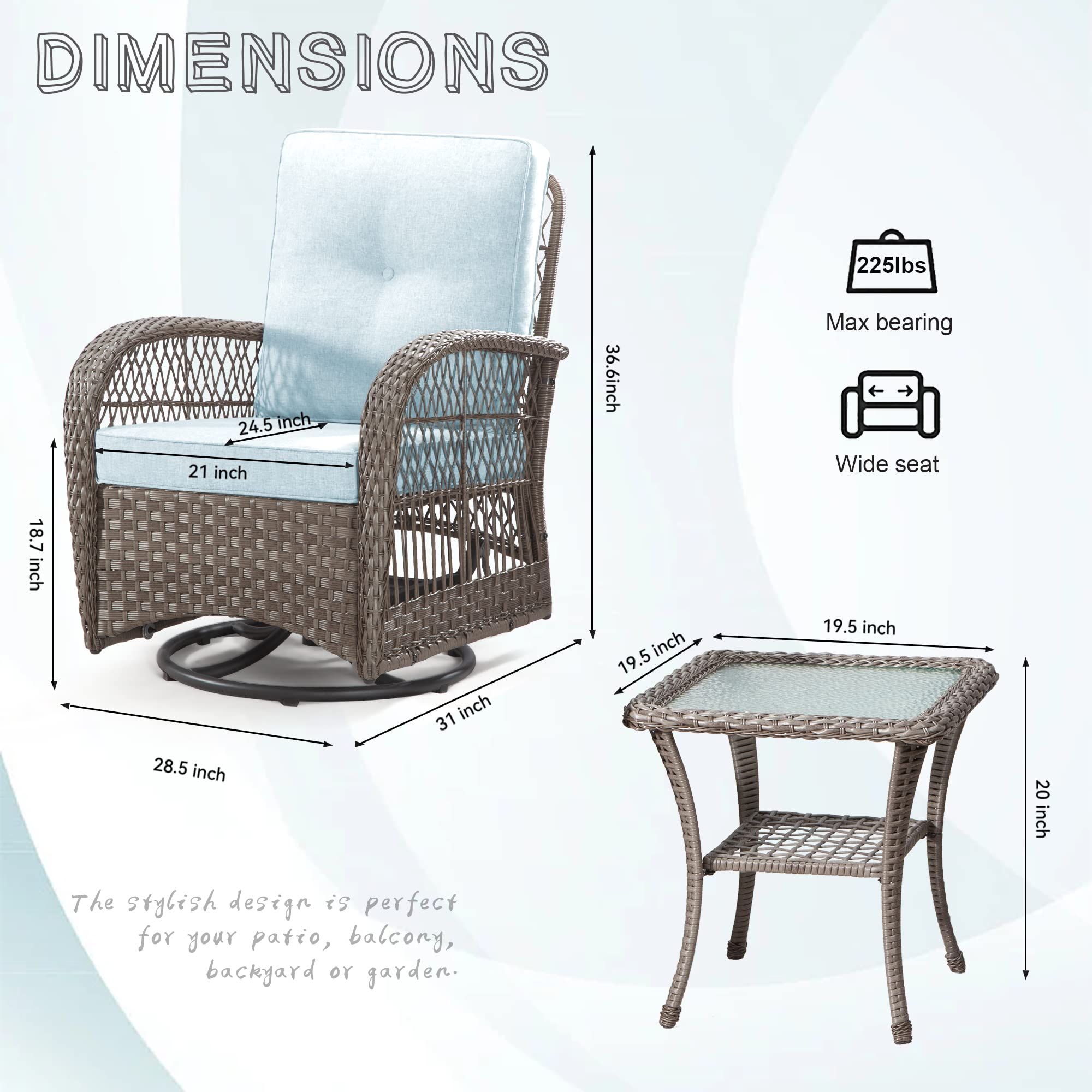 CESICIA SZ-LS-F21 Patio-Chairs - View #3