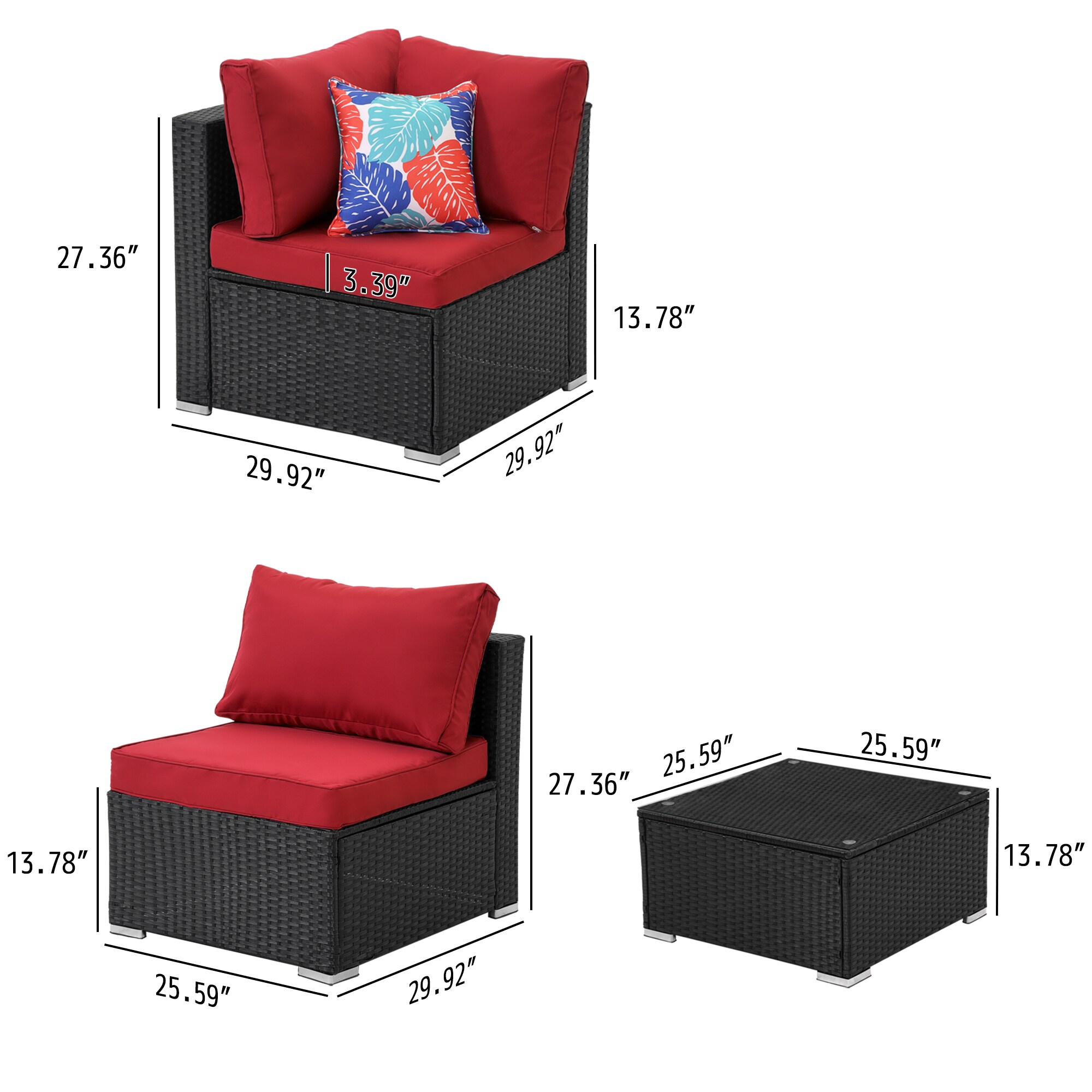 Unity UF-PC07GYGY Patio-Conversation-Sets - View #2