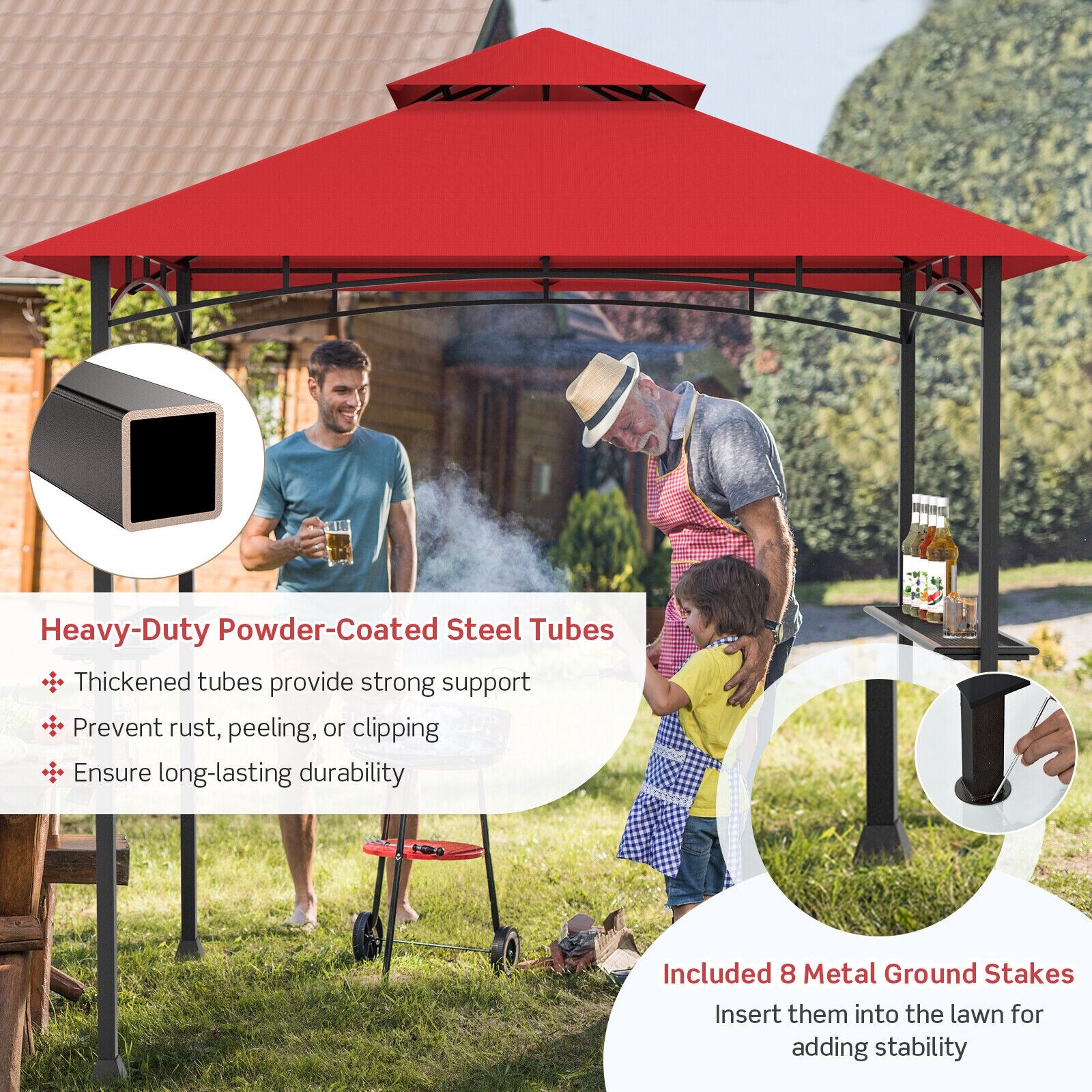 Slickblue D-CO-NW2763PO Wood-Resin-Gazebos - View #8