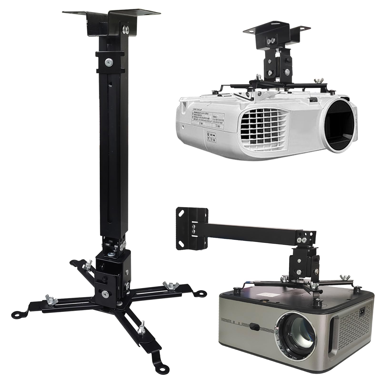 ITOPFOX  Projector Mount Ceiling Wall Mount Universal Projector Mount with 25 5 inch Expansion Arm Height Adjustable Suitable for Home and Office