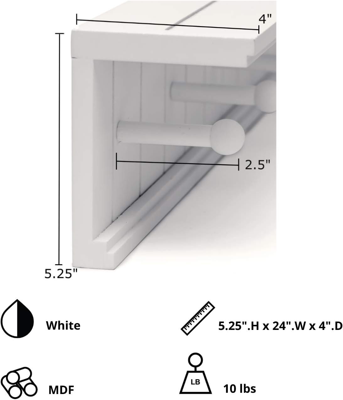 Kiera Grace FN00382-9INT Wall-Mounted-Shelving - View #3