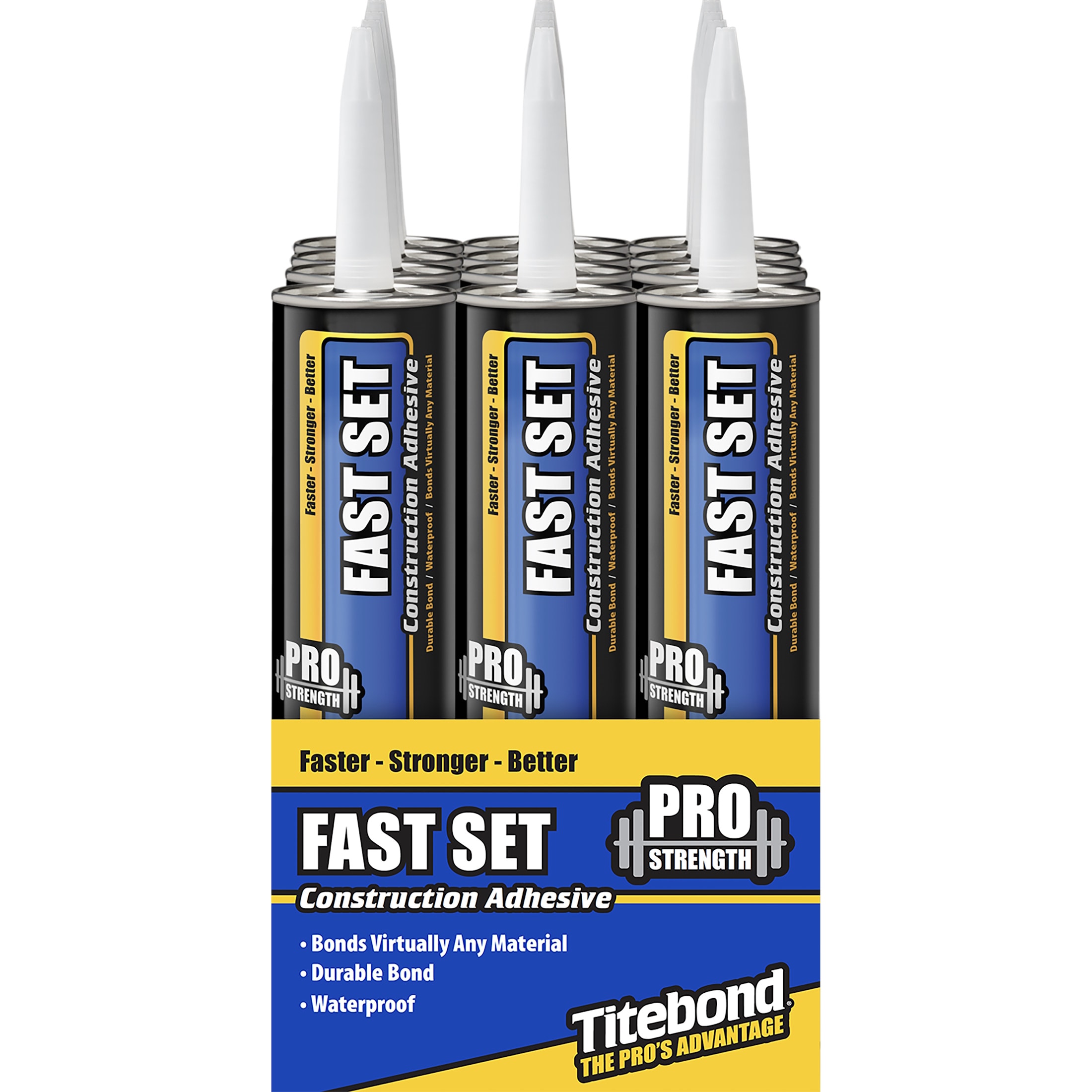 Titebond 4221CP Fast Set Polyurethane Brown Multi-use Interior/Exterior Construction Adhesive ( 10-fl oz ) 12 -Pack