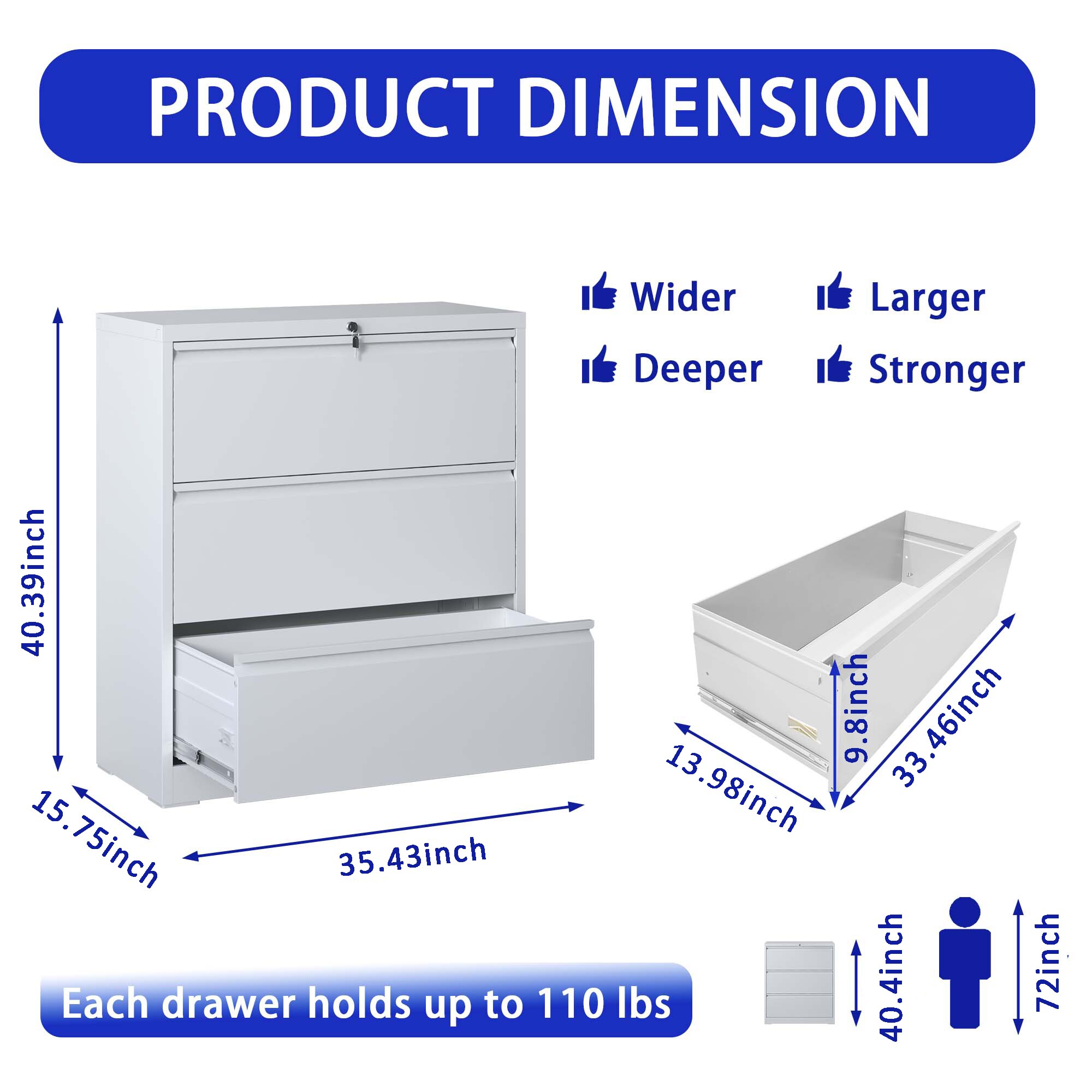 Kahomvis MAKE-QPO2-447 Storage-Cabinets - View #3