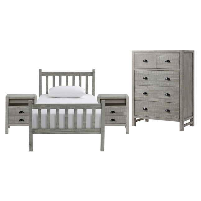 Alaterre Furniture Driftwood Gray Twin, Bobs Furniture Dresser Chesterfield