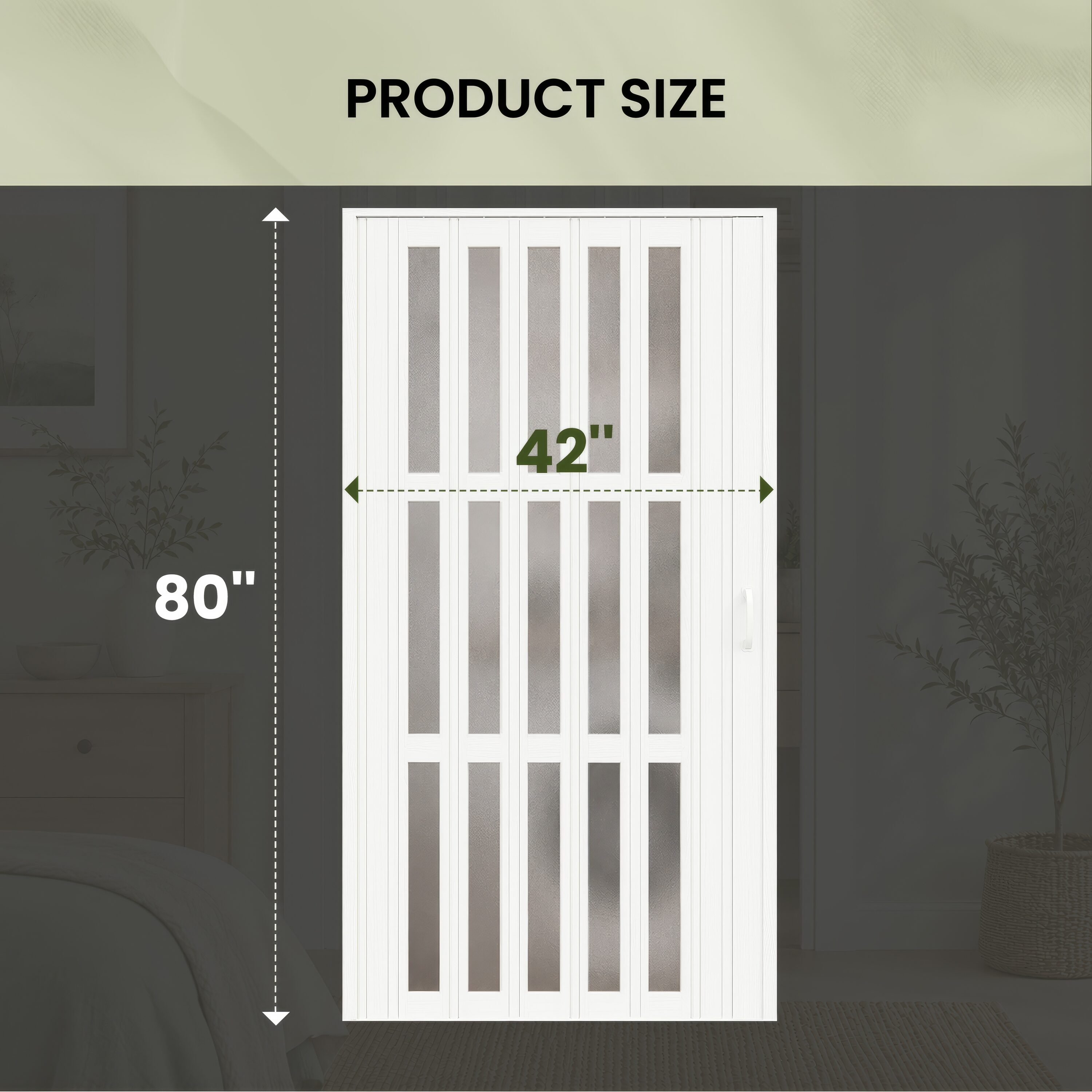 LDB_BUILDING 42-in x 80-in 3-Lite Frosted Acrylic PVC Reversible ...
