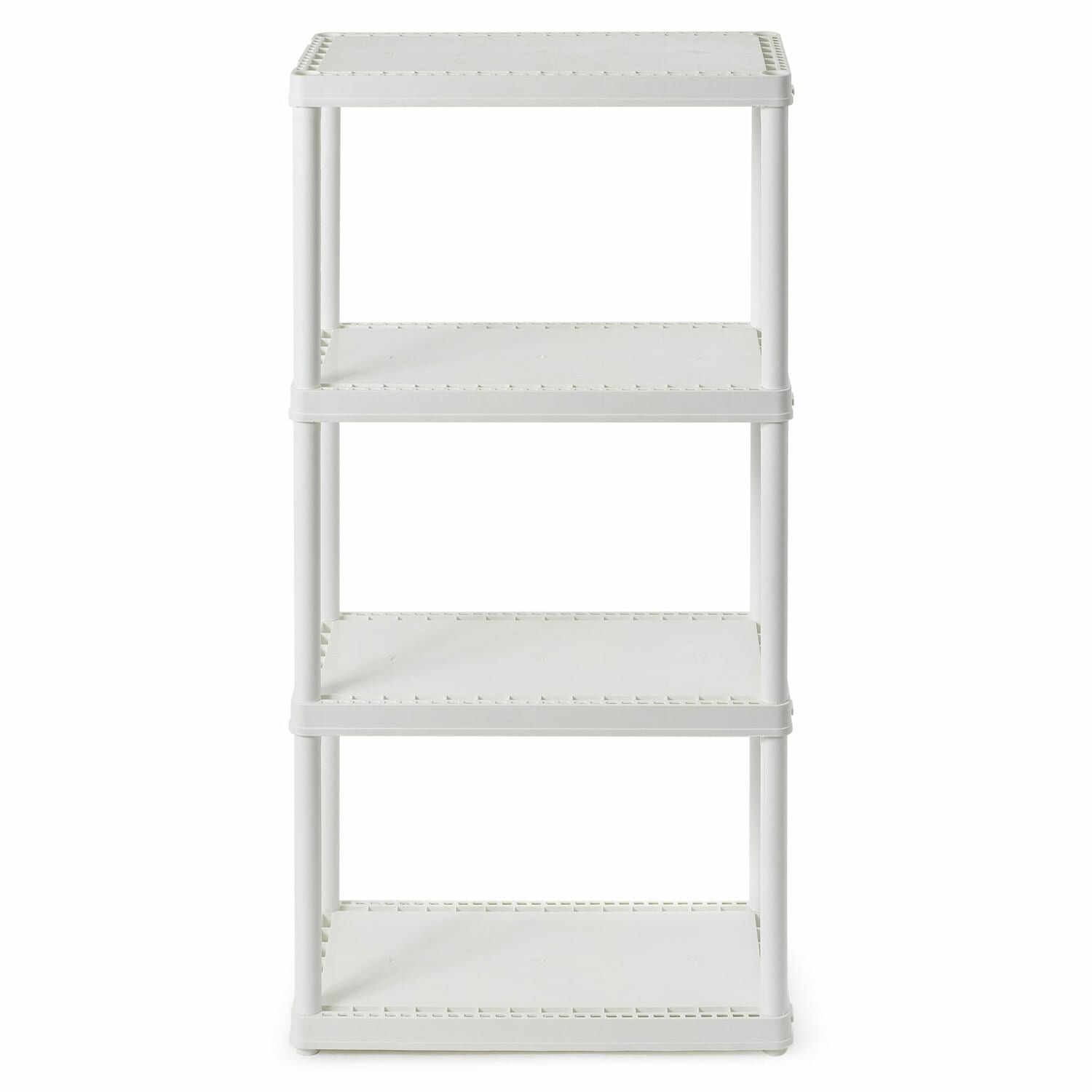 Gracious Living Plastic 3-Tier Utility (24-in W x 12-in D x 33-in H), Black  in the Freestanding Shelving Units department at