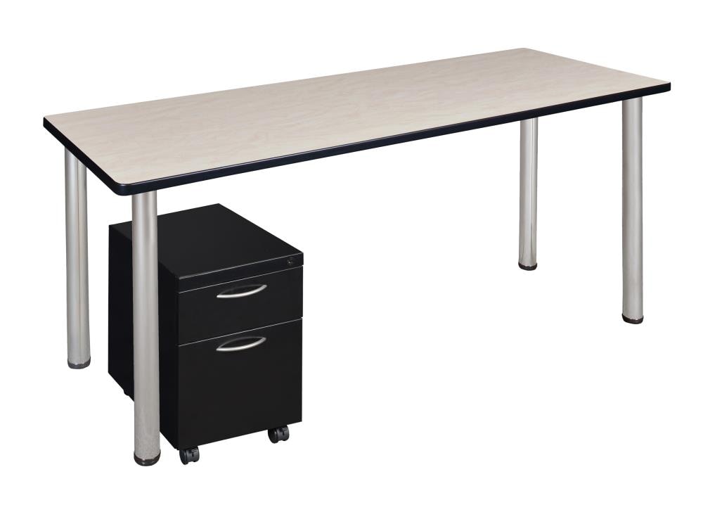Regency MTSPM6024PLBPCM Kee Desking 24-in White Modern/Contemporary 2-person Desk