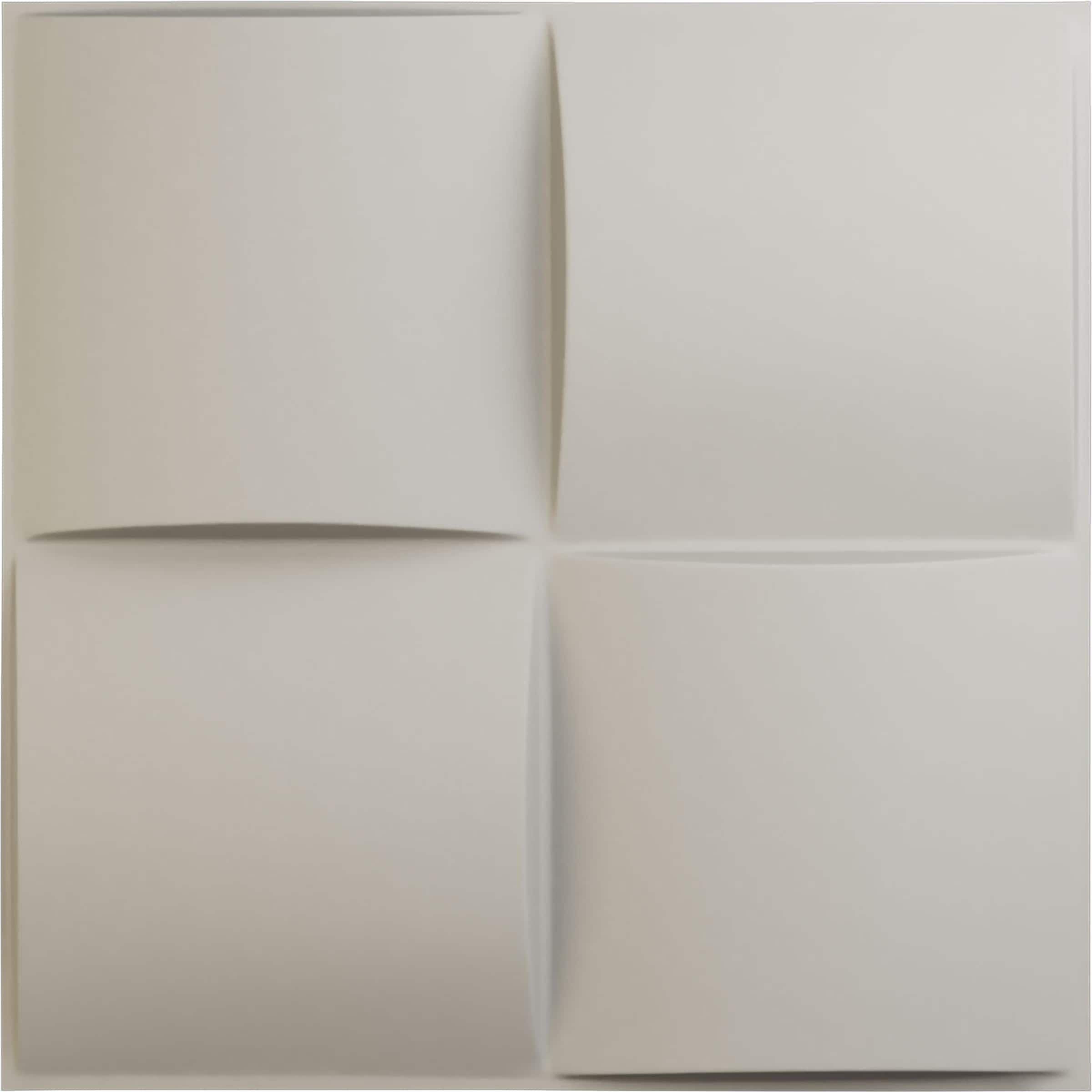 Ekena Millwork WP20X20SMGBW-CASE-12 19-5/8-in x 19-5/8-in Embossed Paintable/Stainable White PVC Wall Panel ( 12 -Pack, Covers 32.04-sq ft )